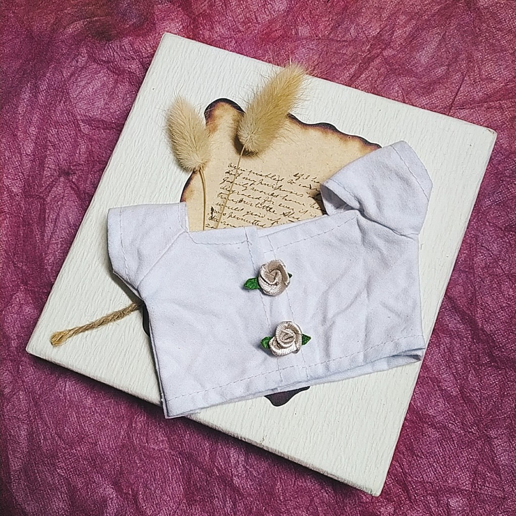 Áo Sơ Mi Đính Hoa Hồng Cho Doll 20cm