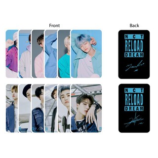 Set 4 thẻ card nhựa NCT DREAM - RELOAD in 2 mặt bo góc có chữ ký lẻ từng thành viên