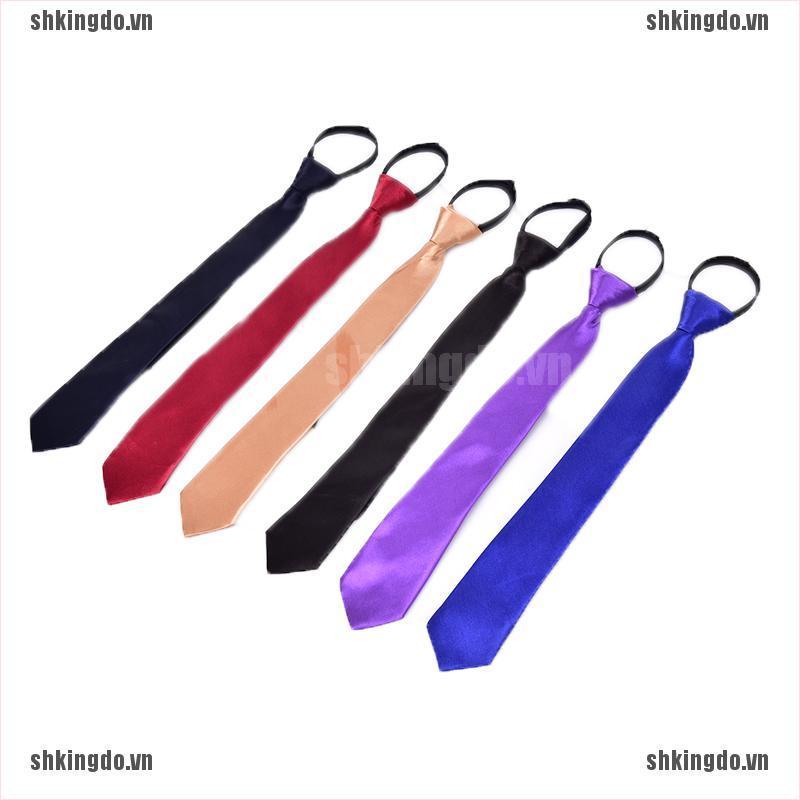 Cà vạt nam màu trơn thiết kế đơn giản