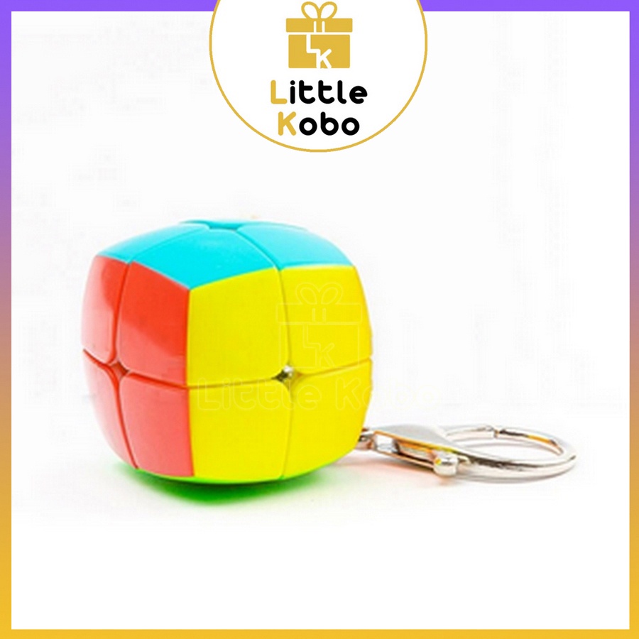 Móc Khóa Rubik 2x2 Stickerless QiYi Cube Rubic 2 Tầng Đồ Chơi Trí Tuệ