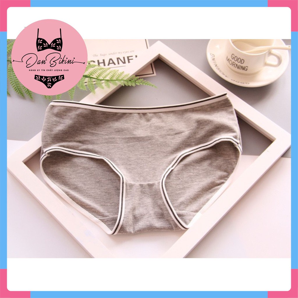 Quần Lót Nữ Cotton - Quần Lót Nữ viền kẻ màu tươi sáng ôm dáng kháng khuẩn thoáng mát DAN STORE MẪU 2800