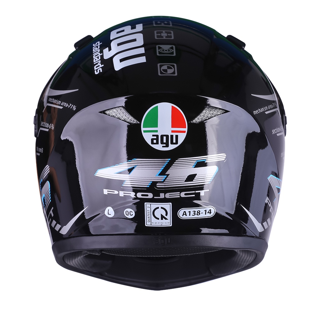 Mũ Bảo Hiểm Fullface AGU Tem 46 - BH 12 Tháng (Tặng Khăn Trùm Ninja + Túi Đựng Mũ)
