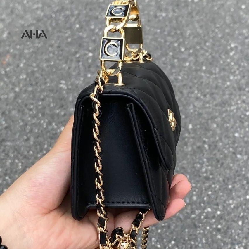 Túi đeo chéo AHA OFFICIAL Xiaoxiang mini họa tiết hình thoi thời trang cao cấp cho nữ