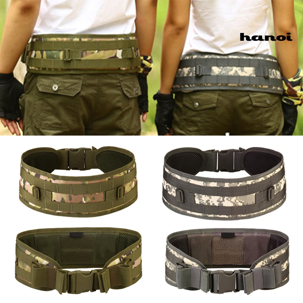 Đai đeo thắt lưng chiến thuật nylon rằn ri unisex bản rộng phong cách quân đội cho hoạt động ngoài trời