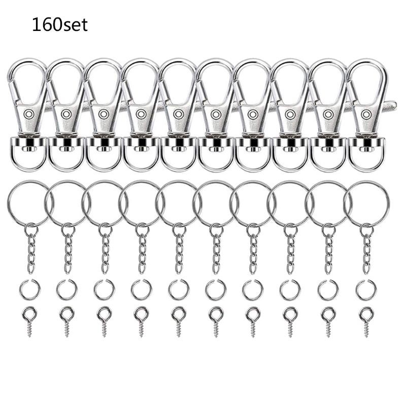 SEL Swivel Snap Hook and Key Rings with Chain and Jump Rings for Keychain Lanyard DIY Jewelry Crafts Accessories