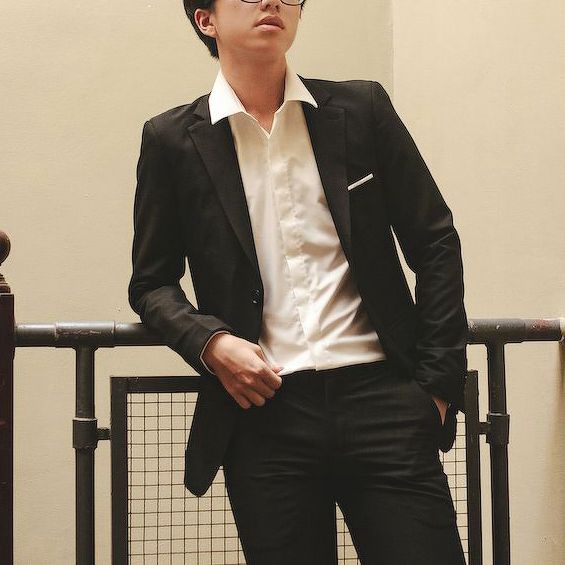 Bộ quần áo vest nam màu đen Alessandro Luigi BL01/P911