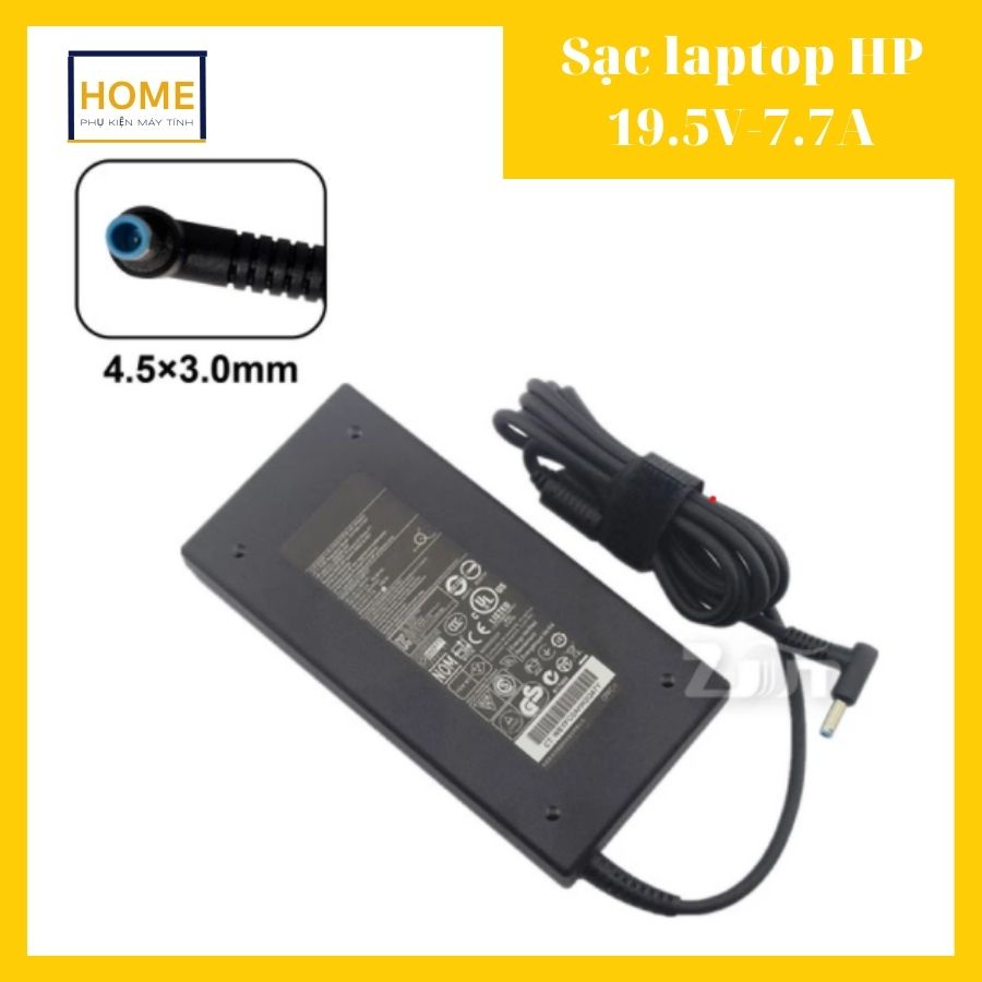 Sạc Laptop HP ZBOOK 15 G3 ,15 G4,15 G5 19V-7.7A chân kim xanh- Bảo hành 12 tháng