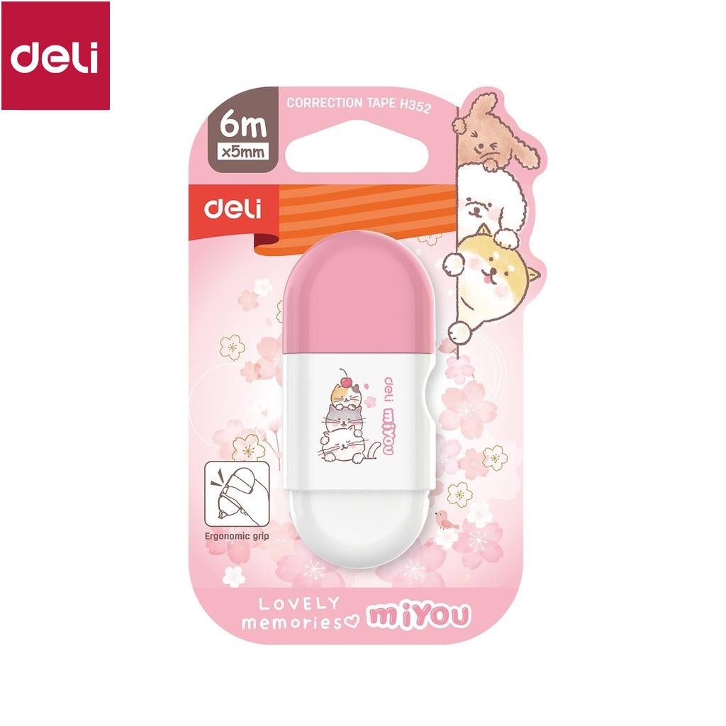 Băng xóa hình thú cưng ngộ nghĩnh Deli - Dài 6m/8m- màu ngẫu nhiên - EH352 / EH353 [Deli]