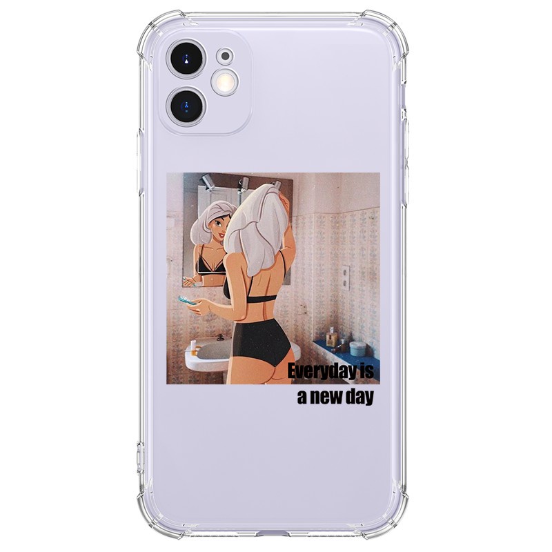 Ốp lưng JURSUE chống sốc hoạt hình dễ thương đẹp cho iPhone 13 12 11 Pro Max SE 2020 X XR XS ip 8 7 6 6S Plus kute Y267