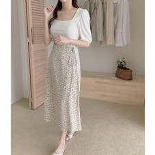 Áo thun ngắn tay cổ chữ U đơn giản xinh xắn thời trang cho nữ 43427