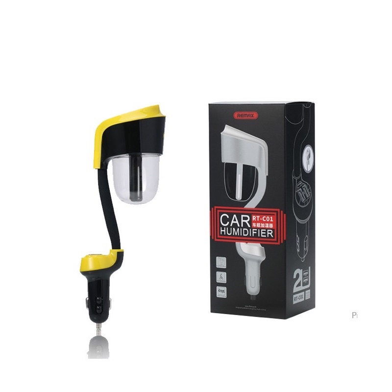 Máy tạo ẩm phun sương kèm tẩu sạc usb Remax trên oto xe hơi nhỏ gọn