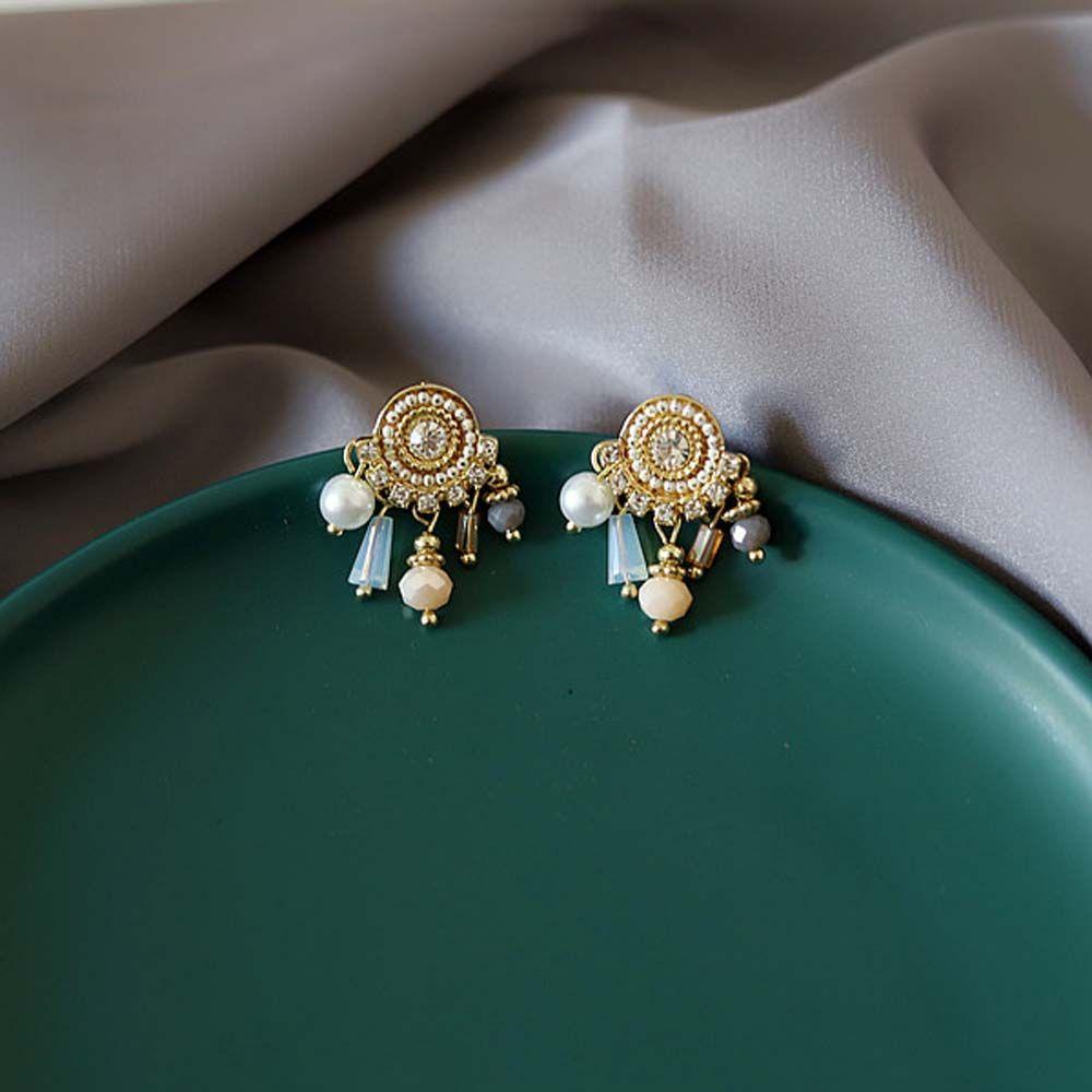 Bông Tai Dáng Dài Phối Tua Rua Thời Trang Thanh Lịch Cho Nữ|Trang Sức Vòng Cổ