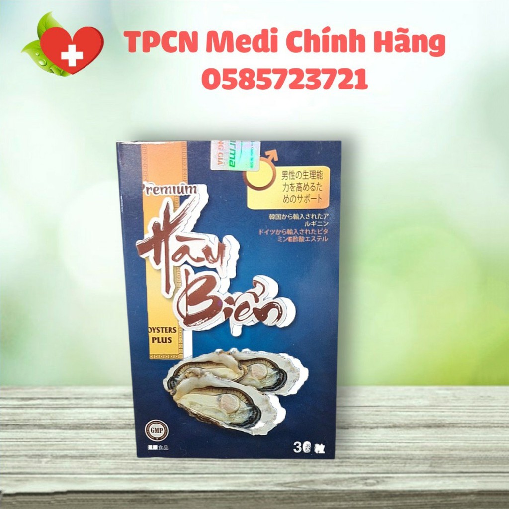 Premium Hàu Biển Oysters plus bổ thận tráng dương tăng cường sức khỏe lọ 30vien