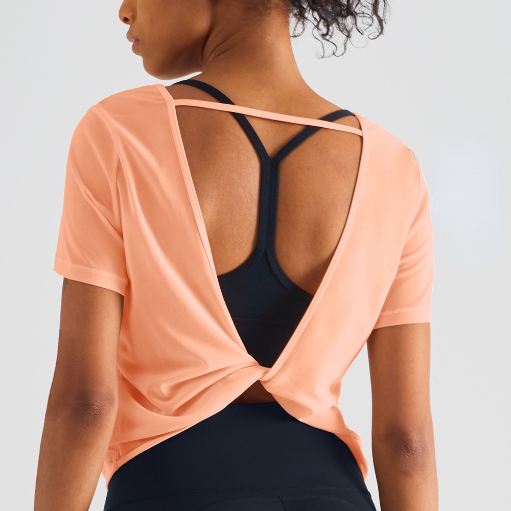 Bộ Đồ Tập Gym Yoga nữ Áo Thun Thể Thao Phối Lưới Thoáng Khí Nhanh Khô