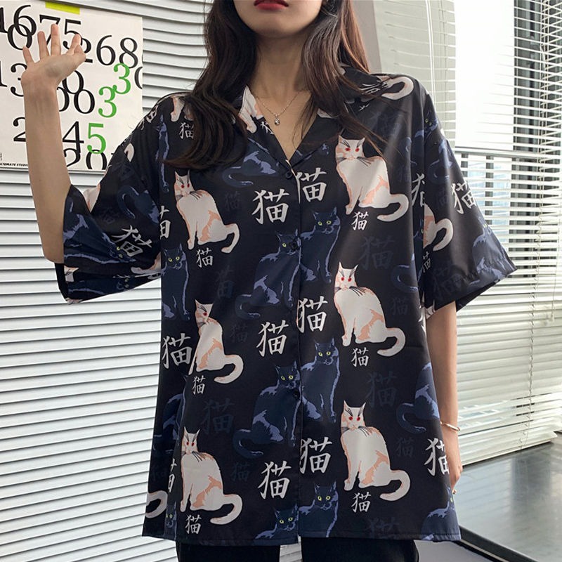 Áo sơ mi ZHELIHANGFEI tay ngắn dáng rộng phong cách cổ điển thời trang mùa hè 2022 cho nữ