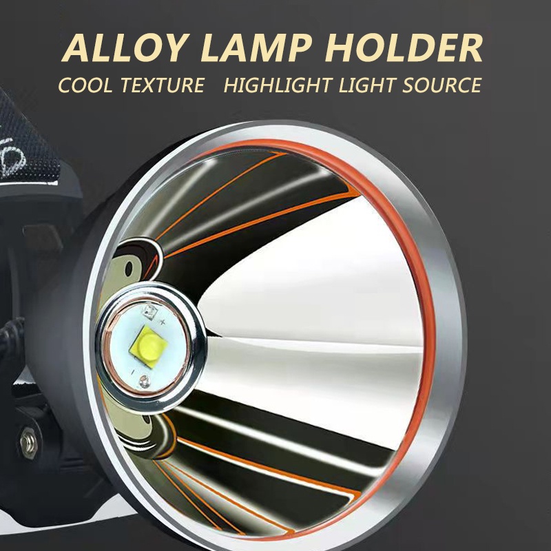 Đèn Pin Đeo Đầu Quad Core LED P90 90000 Lumen Siêu Sáng Chống Thấm Nước IPX5 Loại Lớn Có Chức Năng Đầu Ra Dành Cho Người Lớn