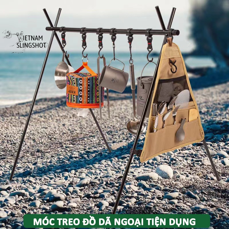Giá Treo Đồ Dã Ngoại Gấp Gọn Tiện Dụng, Giá Móc Đồ Cắm Trại Nhỏ Gọn, Hợp Kim Nhôm Đa Năng Siêu Bền [DCP18]