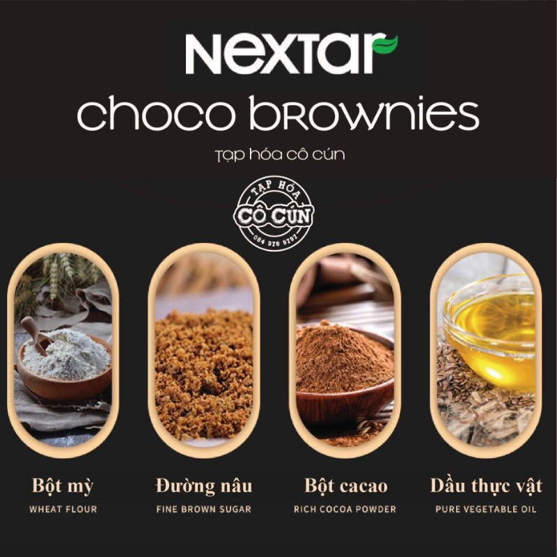 [HÀNG MỚI VỀ] Bánh socola nhân tan chảy nabati Nextar - Hộp 112g 8 bánh