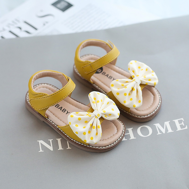 Dép sandal Nơ chấm bi Cute V562 Quảng Châu cao cấp cho bé sz 21 đến 30