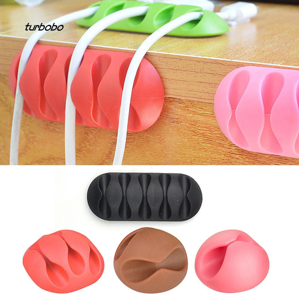 Miếng silicone giữ dây sạc điện thoại/tai nghe giúp giữ cho bàn làm việc ngăn nắp có nhiều màu sắc lựa chọn