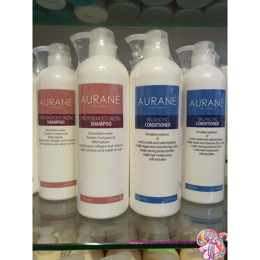 {AURANÉ}Dầu gội và xả Aurane Suông mượt phục hồi tóc hàng ngày (2x750ml)