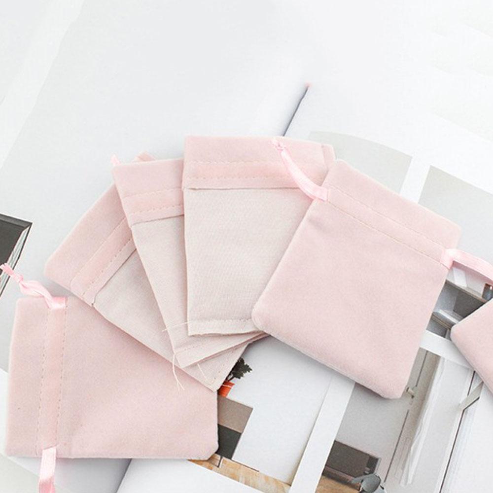 Túi Nhung Dây Rút Đựng Trang Sức Màu Xám Kích Thước 8x10cm