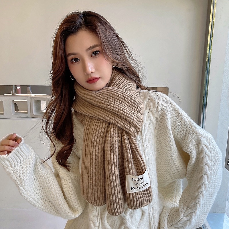 Khăn quàng cổ len mã K31 dành cho bạn trai bạn gái mùa đông ấm áp khăn lên đôi nam nữ