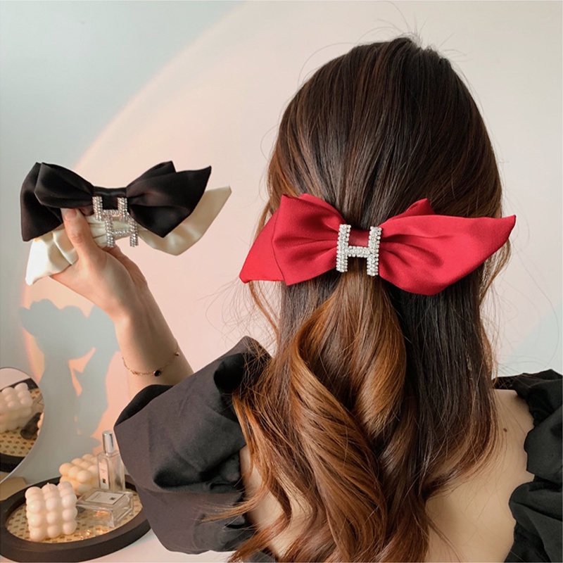 Kẹp Tóc Đính Nơ Ruy Băng Thời Trang Hàn Quốc