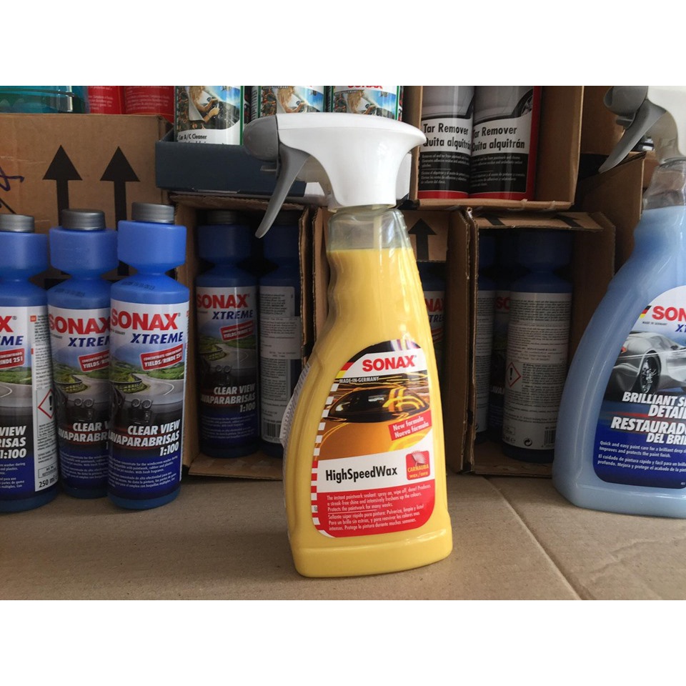 Chai xịt phủ NANO làm bóng nhanh cho sơn xe ô tô, xe máy - SONAX 287400 và 288200