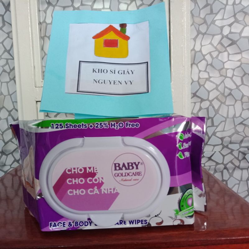 Khăn ướt 125 tờ Baby không mùi