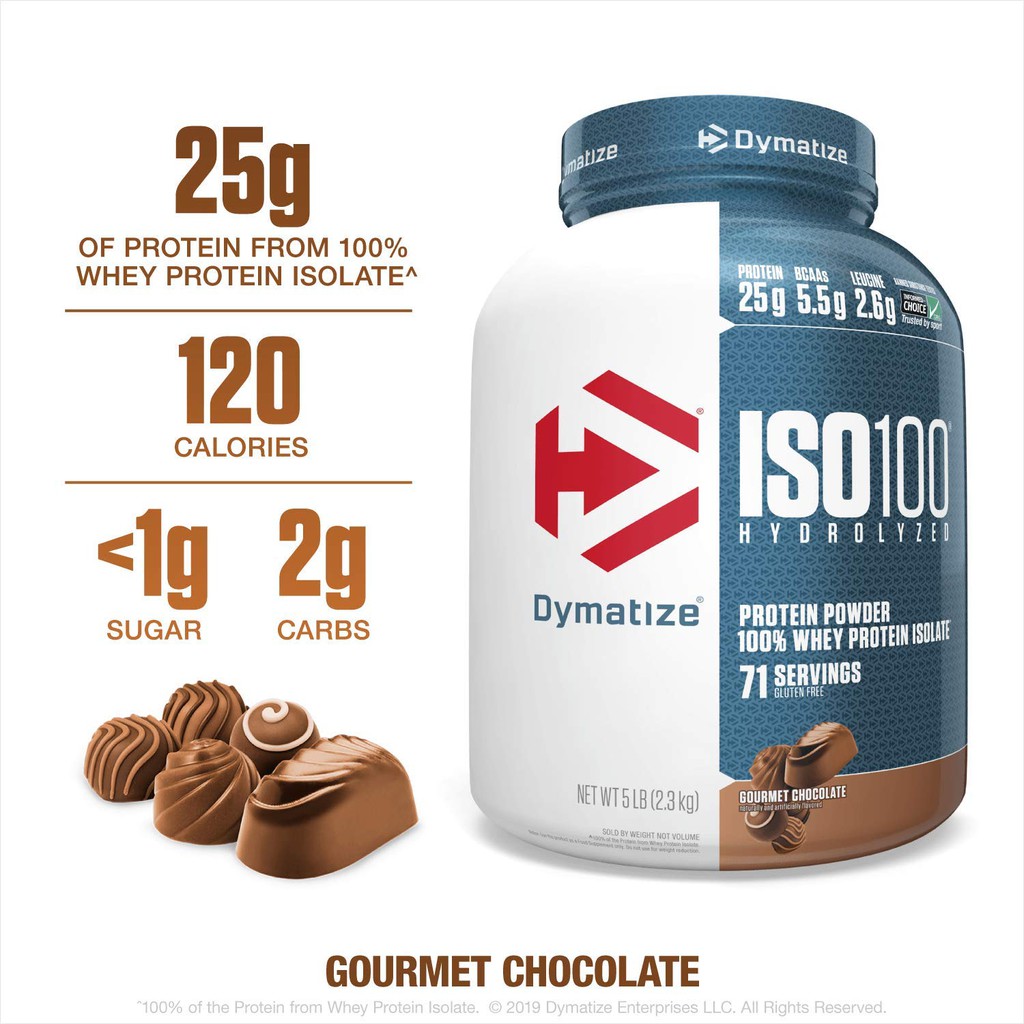 DYMATIZE ISO 100 - SỮA BỔ SUNG HYDROLYZED PROTEIN CHẤT LƯỢNG CAO (5 LBS)