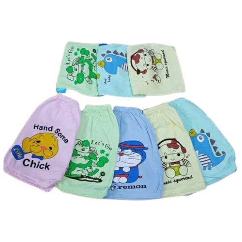 Quần đùi sơ sinh cho bé trai gái cotton cộc ngắn in hình ngộ nghĩnh 2x mart