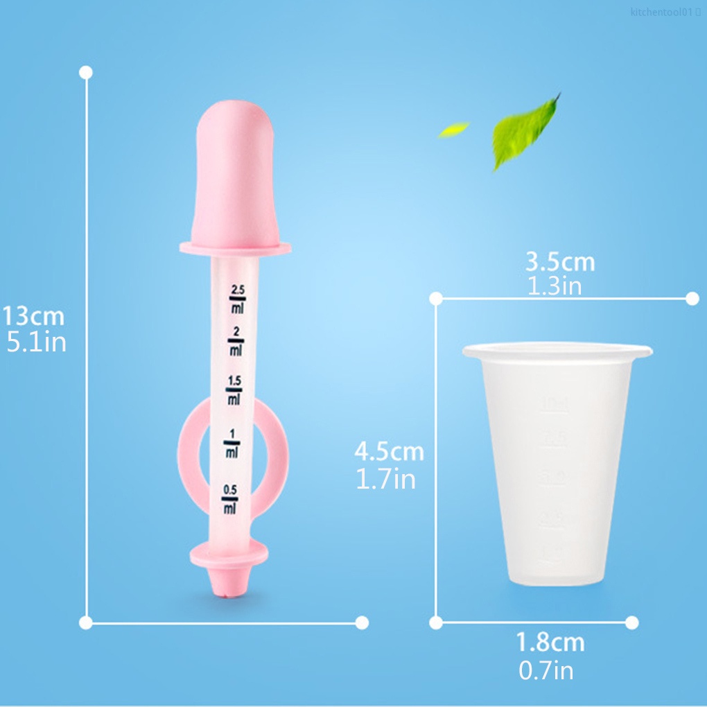 Bộ dụng cụ cho bé uống thuốc kèm ống hút tiện dụng