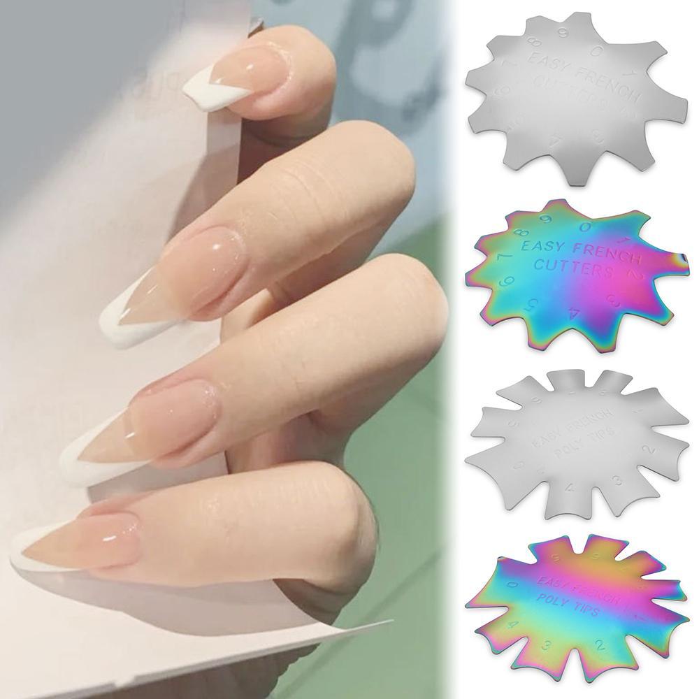MAXG Bộ Dụng Cụ Cắt Móng Tay Hình Chữ V Đa Phong Cách Pháp Màu Bạc