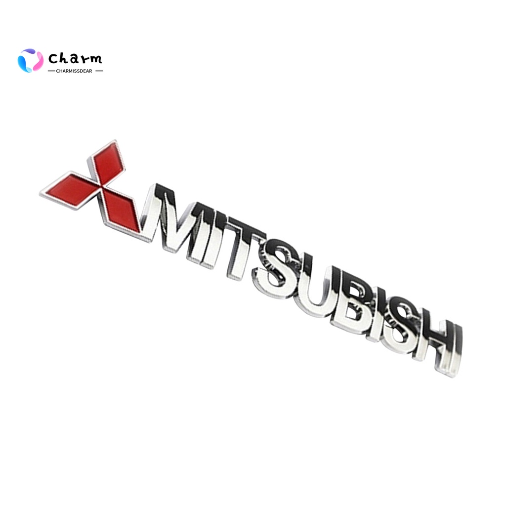 Miếng dán trang trí xe hơi 3D thiết kế chữ Mitsubishi