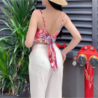 Áo yếm thổ cẩm đỏ - ao0675