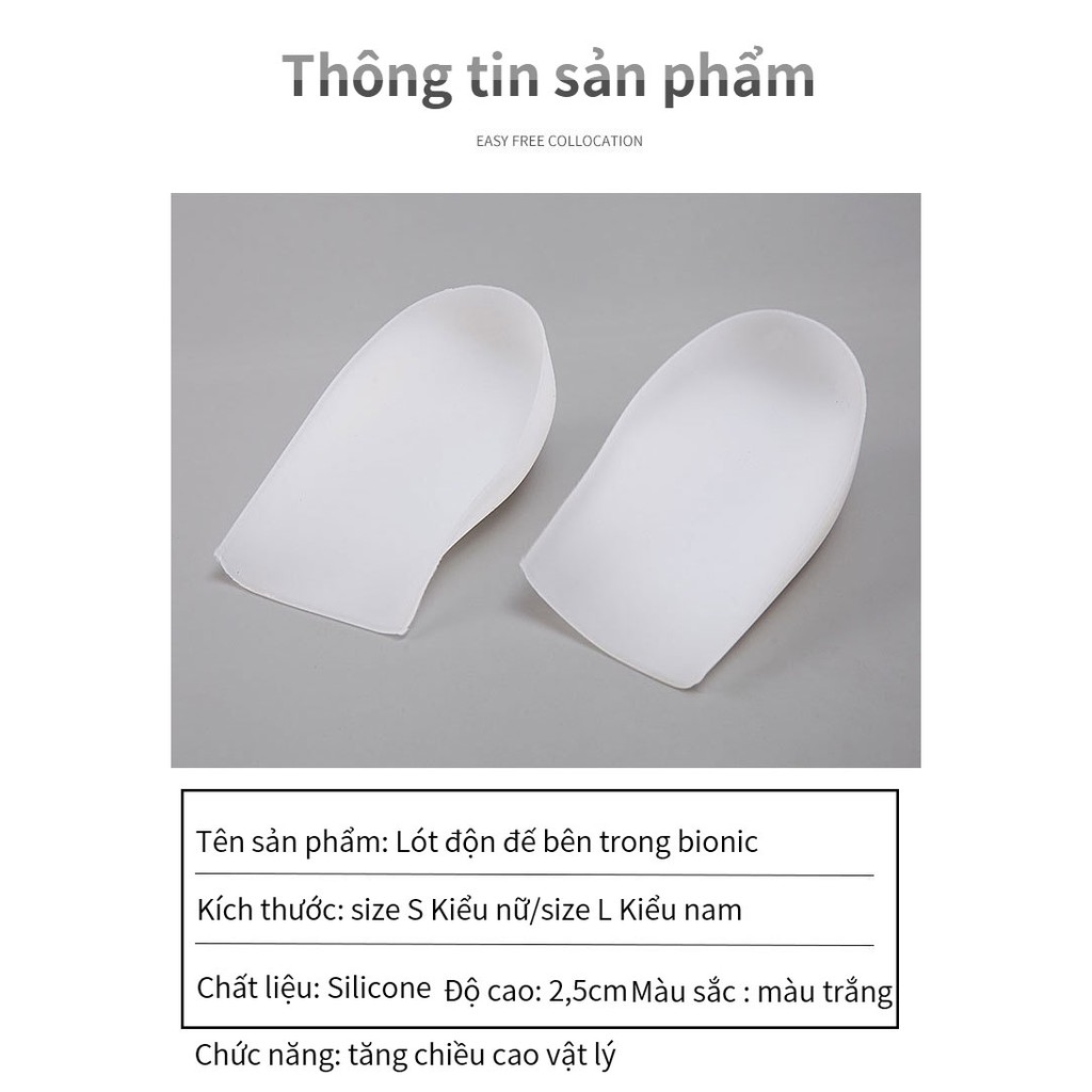 Miếng Lót giày tăng chiều cao thêm 3cm - HanruiOffical