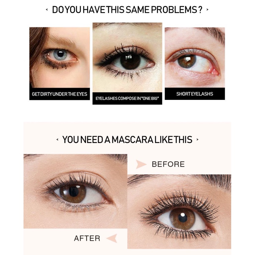 Mascara chuốt mi 2 trong 1 chống nước mau khô không dễ phai màu thương hiệu O.TWO.O
 | BigBuy360 - bigbuy360.vn