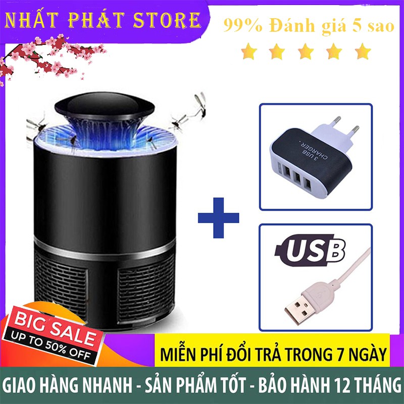 Đèn Bắt Muỗi Côn Trùng Thông Minh Thế Hệ Mới Sử Dụng Đèn LED và Đầu Cắm USB An Toàn, Tiện Dụng 💥Bảo Hành 12 tháng💥