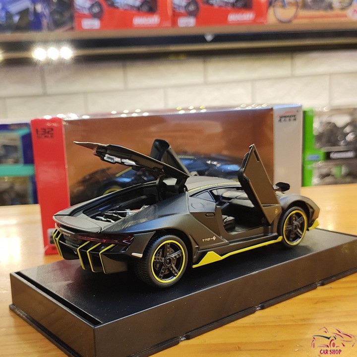 Mô hình hợp kim siêu xe Lamborghi LP770-4 tỉ lệ 1:32 màu đen nhám