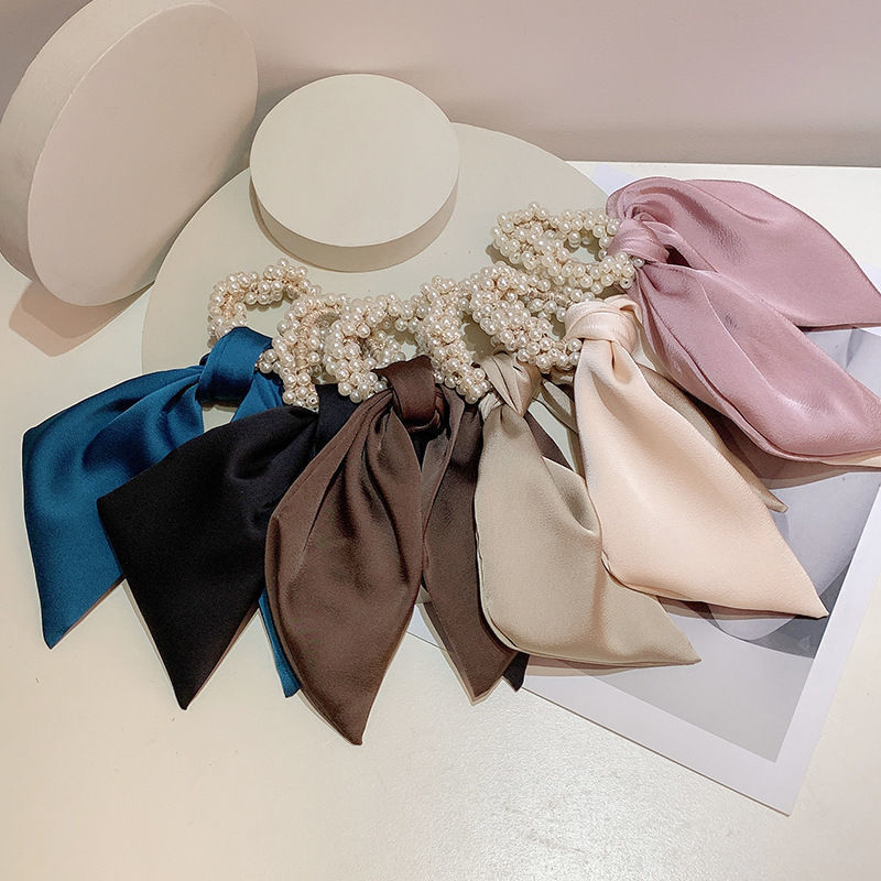 Dây buộc tóc màu trơn xinh xắn cho nữ