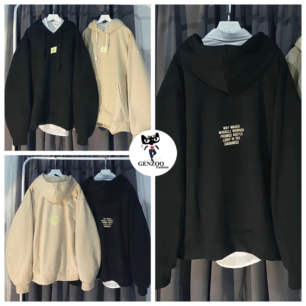 Áo hoodie Unisex form rộng Ulzzang Hàn Quốc nỉ nam nữ GIGI trending - GEN_ZOO