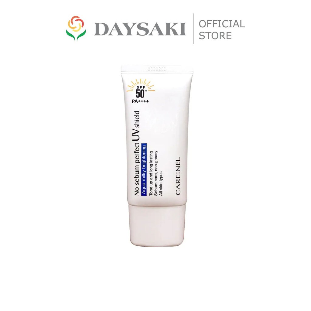 CARENEL Kem Chống Nắng Trắng Sáng Da No Sebum Perfect UV Shield SPF50+/PA++++ 50ml