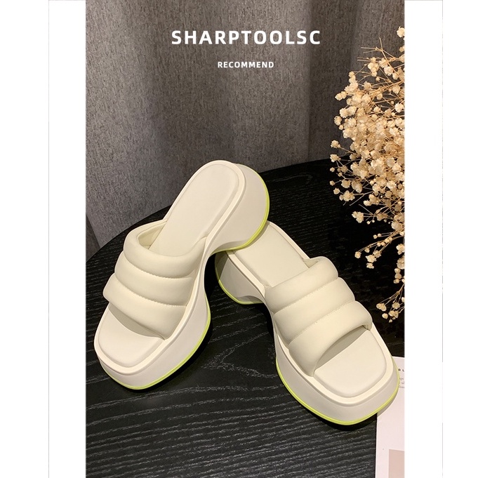 Dép sandal đế dày phong cách châu âu thời trang mùa hè 2022 cao cấp dễ phối đồ cho nữ