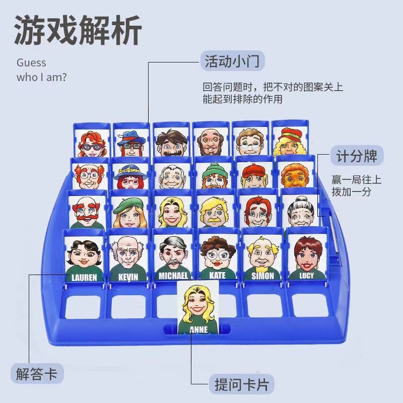 Bộ Thẻ Trò Chơi Tik Tok Influencer Guess Who I Am Hai Lớp Rèn Luyện Trí Thông Minh Cho Trẻ Em