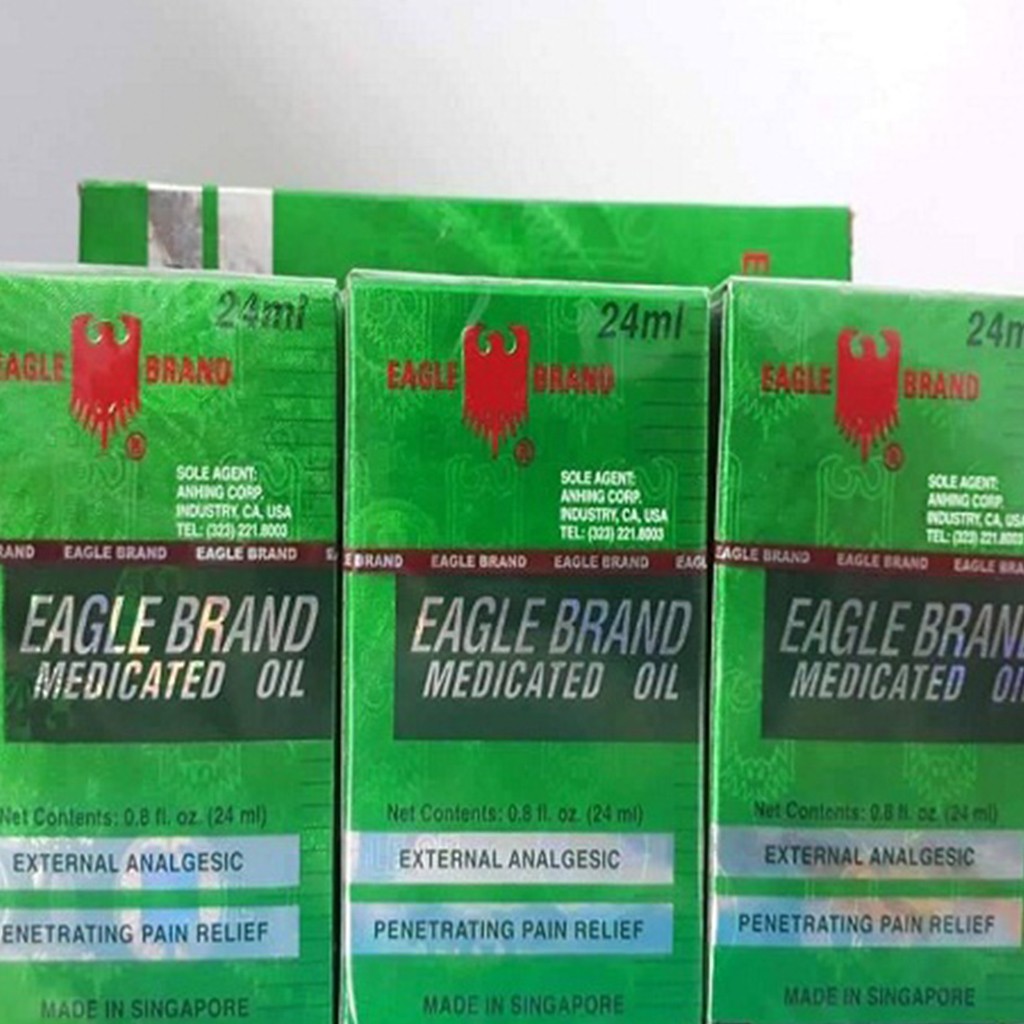 Dầu Gió Xanh Con Ó Eagle Brand Medicated Oil 24ml