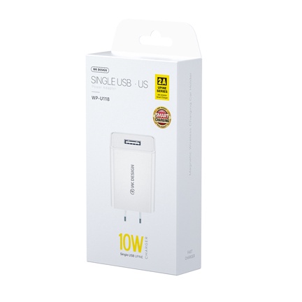 Củ sạc nhanh WK WP-U118 1 cổng 10W tặng kèm cáp sạc cho điện thoại tai nghe Bluetooth pin dự phòng - Orio