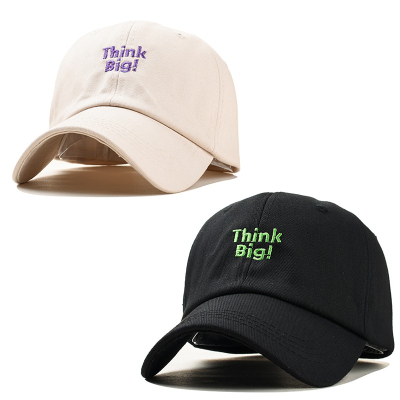 Mũ Bóng Chày LINJW Thêu Chữ Thời Trang Xuân Hè Đơn Giản Mềm Mại Phong Cách Unisex