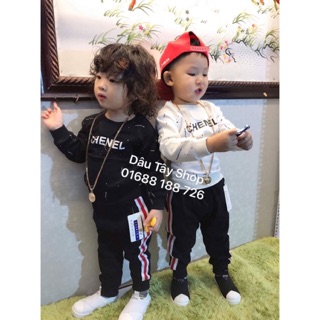 Áo nỉ chennel dài tay cho bé 1-5y