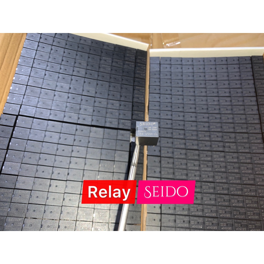 Relay 5 chân Seido CHÍNH HÃNG - chân kim hàn mạch PCB - tương tự Songle DIY độ chế rờ le  SRA-12VDC-CL AL